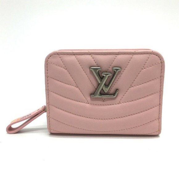 LOUIS VUITTON M63791 LV Hardware New wave zip Compact Wallet Leather pink - Picture 1 of 10
